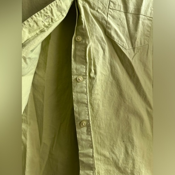Lime Green Button-Up Shirt - Picture 6 of 7